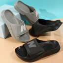 送料無料 選べる2カラー ニューバランス 厚底 サンダル サイズ調節可能 ベルクロ New Balance SMASPT Slide メンズ アジャスタブル スライド スポサン ブラック 黒 グレー シューズ 靴 2025春夏新作(4)