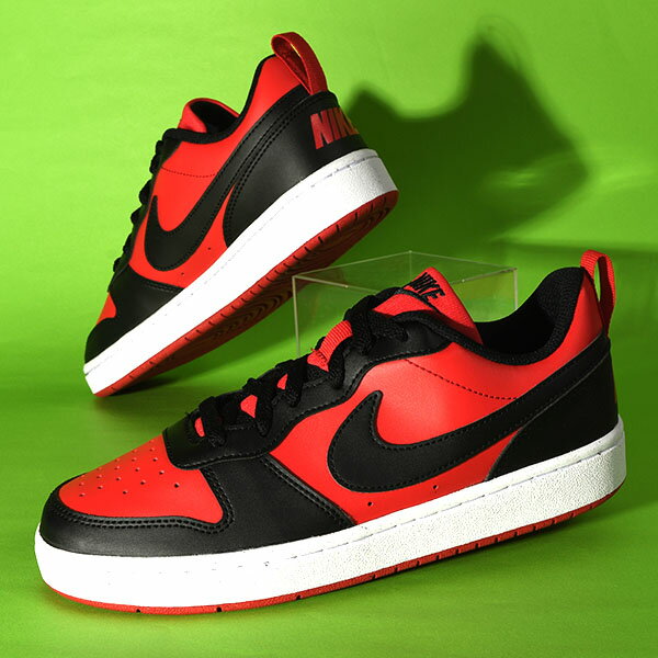 送料無料 ナイキ スニーカー キッズ NIKE コート ボロー LOW リクラフト GS 靴 シューズ 子供 子供靴 子どもスニーカー レッド 赤 ブラック 黒...
