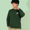 送料無料 ナイキ スウェット トレーナー メンズ レディース NIKE クラブ FT LBR L/S クルー フレンチテリー クルー プルオーバー 長袖 スエット スポーツウェア グリーン fb7685 2023秋新作