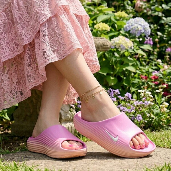 乐天商城 - 2026夏新作 送料無料 ナイキ 厚底 リカバリー サンダル レディース スポーツ NIKE REACTX REJUVEN8 SLIDE リアクト リジュビネイト スライド ビーチサンダル シャワーサンダル ビーサン スポサン シューズ 靴 ピンク hv4484