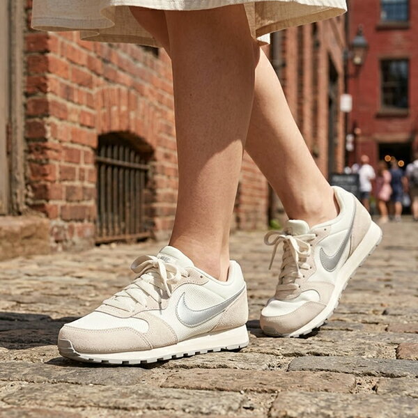 乐天商城 - 2026夏新作 送料無料 ナイキ スニーカー レディース NIKE MDランナー 2 MD RUNNER レトロランニング クラシック スウェード スエード シューズ 靴 ホワイト シルバー 749869