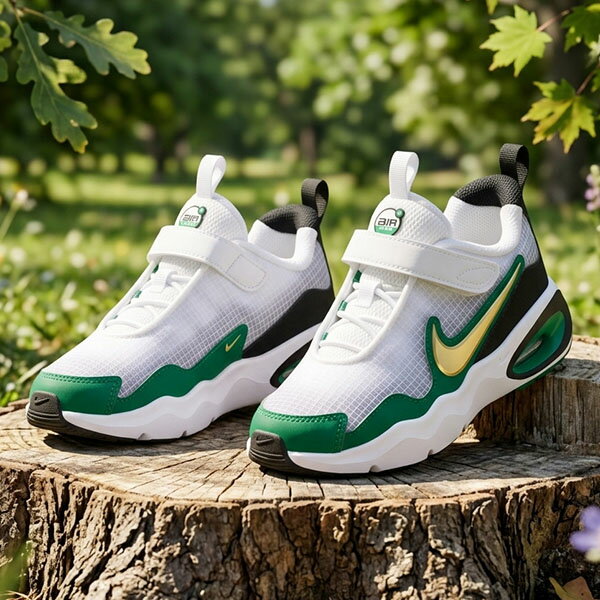 Rakuten - 2026夏新作 送料無料 ナイキ スニーカー キッズ NIKE エア マックス NOVA PS シューズ 子供 子供靴 子ども ベルクロ 学校 通学 ホワイト グリーン fn4459