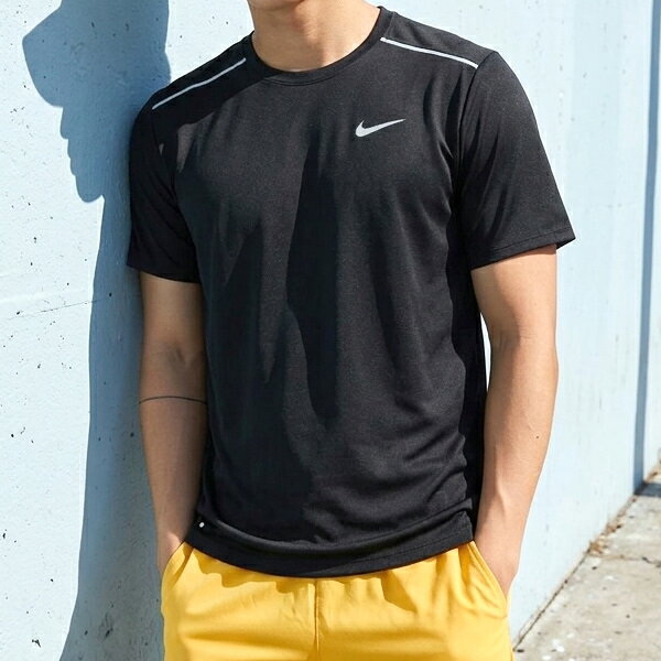 乐天商城 - ゆうパケット発送！ 送料無料 ナイキ 半袖 Tシャツ メンズ レディース NIKE DF UV MILER S/S トップ ロゴ TEE スポーツウェア トレーニング ブラック 黒 2026夏新作 IF2083
