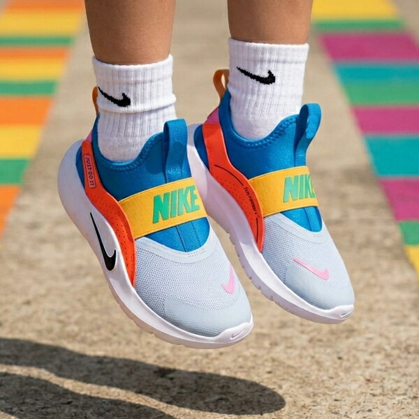 樂天商城 - 2026夏新作 送料無料 ナイキ スリッポン スニーカー キッズ NIKE フレックス ランナー 4 GS スリップオン 子供 ジュニア シューズ 靴 FLEX RUNNER 4 マルチカラー if2893