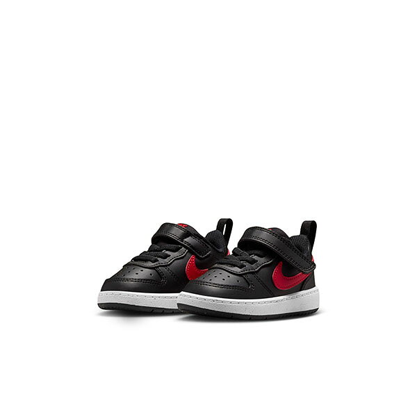 Ray Greenの送料無料 ナイキ スニーカー キッズ ベビー NIKE コート ボロー LOW リクラフト TD ベビーシューズ 子供靴 子どもスニーカー シューズ 靴 ベルクロ レッド 赤 ブラック 黒 DV5458 020｜アングル2