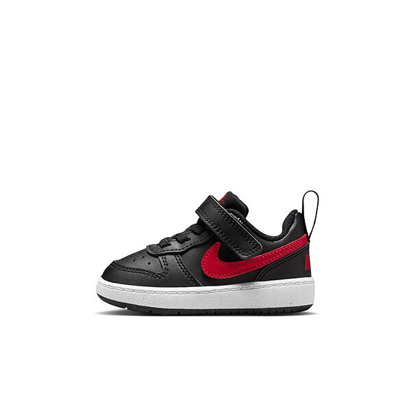 Ray Greenの送料無料 ナイキ スニーカー キッズ ベビー NIKE コート ボロー LOW リクラフト TD ベビーシューズ 子供靴 子どもスニーカー シューズ 靴 ベルクロ レッド 赤 ブラック 黒 DV5458 020｜アングル3