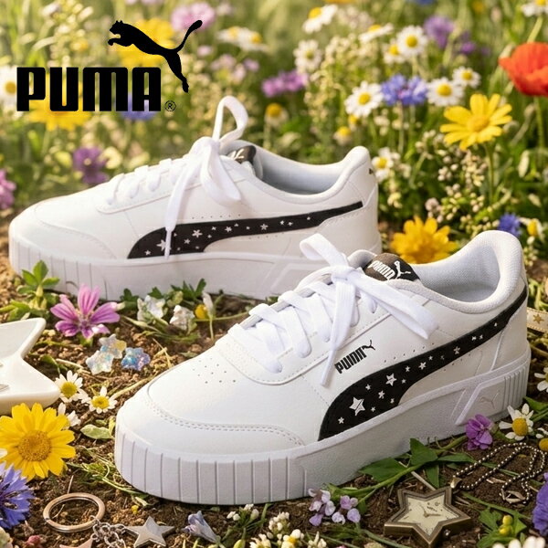 送料無料 プーマ レディース 厚底 スニーカー PUMA キャリーナ ミア スター 星 ローカット シューズ 靴 2026春夏新作 407395