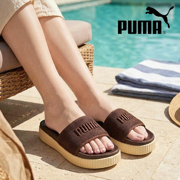 樂天商城 - 2026春夏新作 送料無料 プーマ レディース 厚底 サンダル PUMA プラットフォーム スライド UM スポーツサンダル スライド シャワーサンダル スポーツ サンダル シューズ 靴 ジム プール 海水浴 海 407407