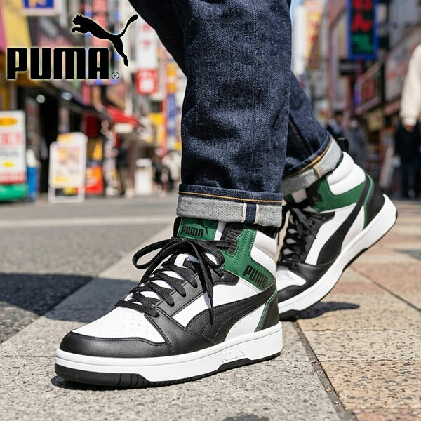 乐天商城 - 送料無料 プーマ メンズ スニーカー PUMA リバウンド V6 ミッドカット シューズ 靴 392326