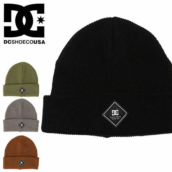 ゆうパケット対応可能！ ニット帽 DC Shoes ディーシー シューズ LABEL BEANIE メンズ 折り返し タグ付き ビーニー 帽子 ニットキャップ スケートボード スケボー スノーボード スノボ スキー ディーシー シュー 25%off