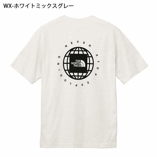 ネコポス発送！送料無料 ノースフェイス Tシャツ メンズ レディース 半袖 生地厚 THE NORTH FACE ジオ スクエアロゴ ティー S/S GEO Square Logo Tee バックプリント フロッキープリント コットン100％ NT32541 2025春夏新作