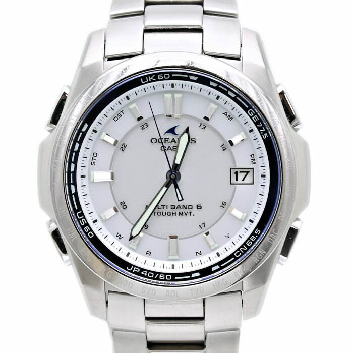 【楽天市場】カシオ CASIO オシアナス OCW-T100 メンズ ソーラー 電波 クォーツ/34061 【中古】 腕時計：Luxury