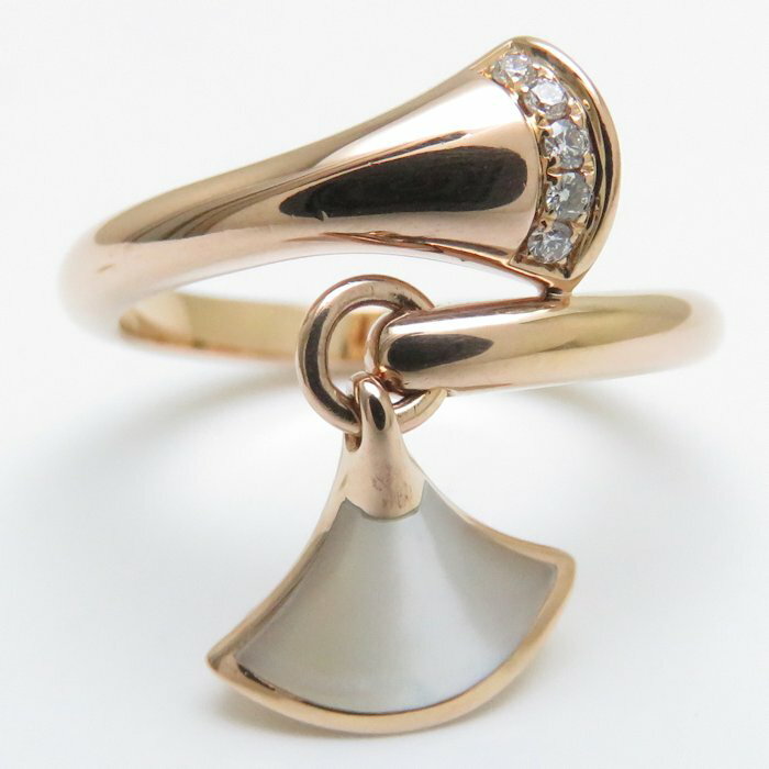 【3万円OFFクーポン】ブルガリ BVLGARI ディーヴァドリーム リング シェル ダイヤモンド K18PG 12号 AN857333 750ピンクゴールド 指輪/095141【中古】