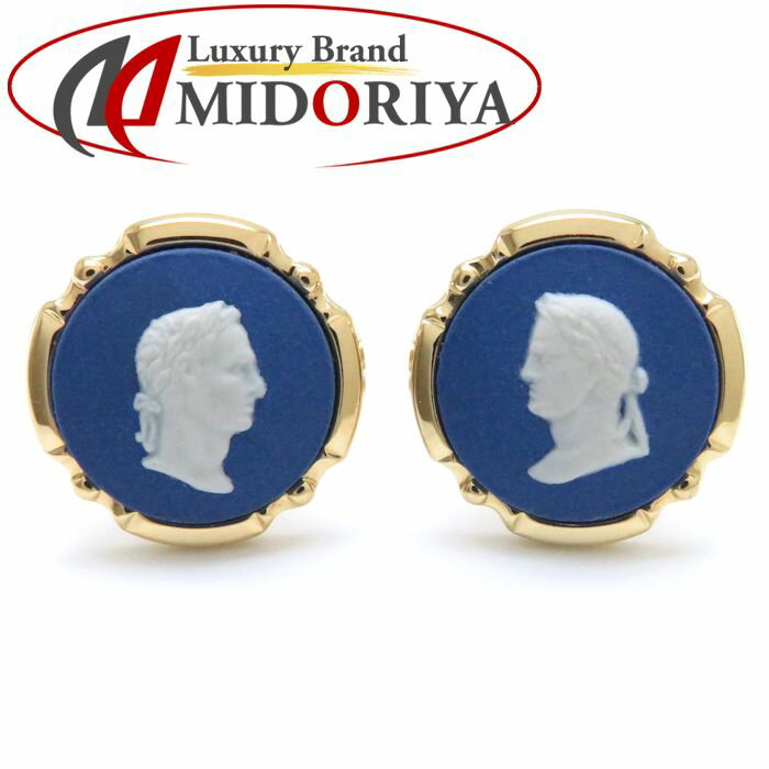 ウェッジウッド WEDG WOOD カフス ジャスパー ゴールドxブルーxホワイト ウエッジウッド メンズ アクセサリー/096746【中古】【BJ】