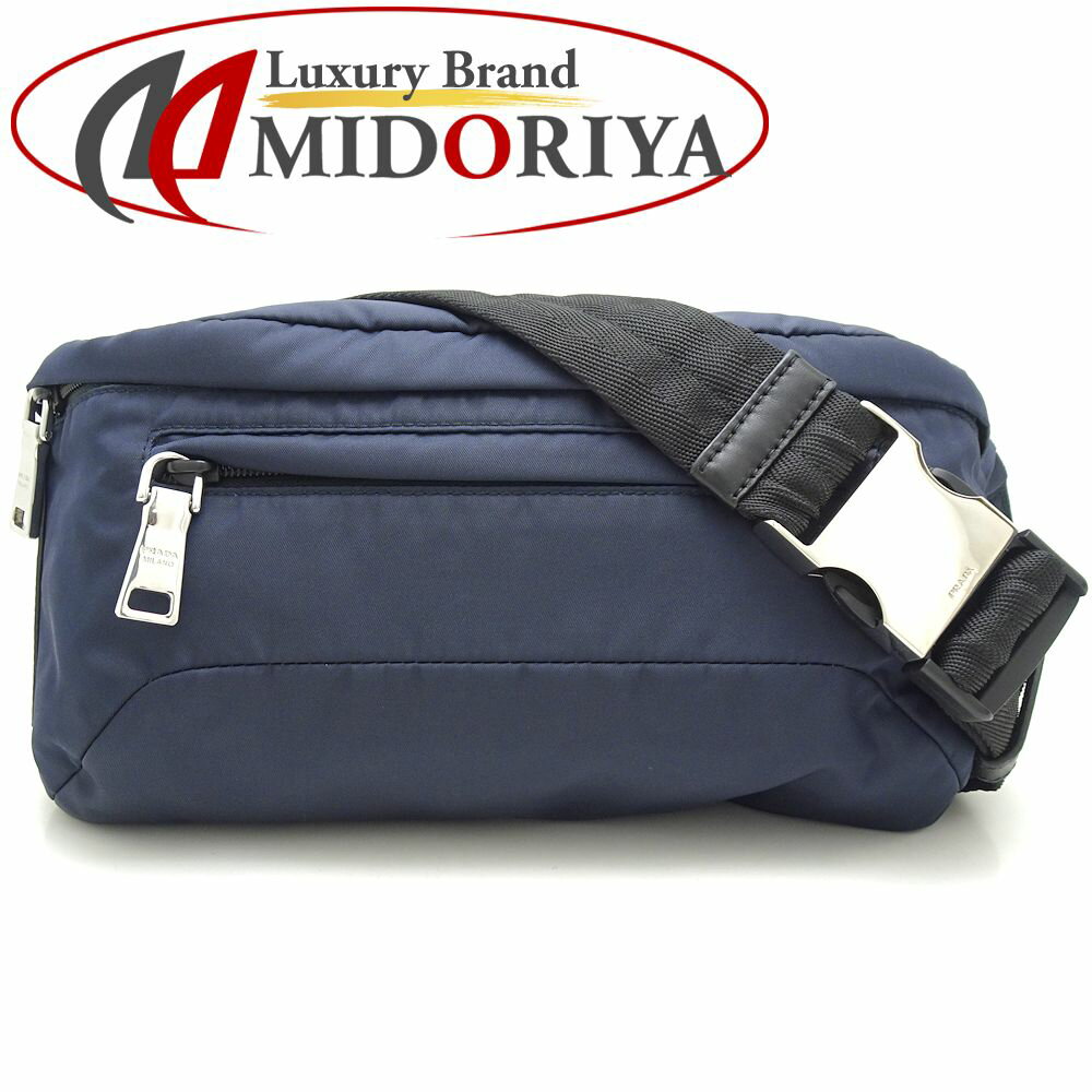 プラダ PRADA 2VL008 ボディバッグ ウエストバッグ ナイロン BLEU D ネイビー/050907【中古】