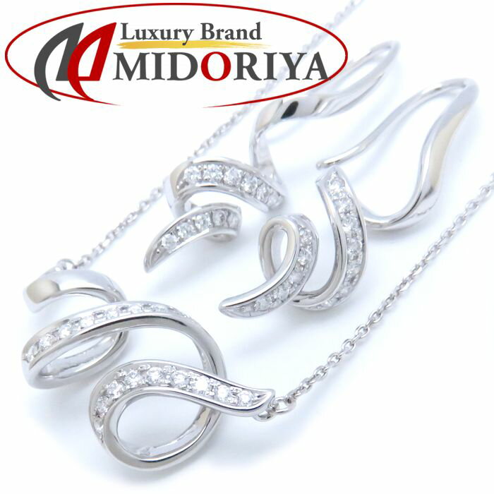 TASAKI 田崎真珠 サージ Surge ネックレス ピアス 2点セット ダイヤモンド K18WG ホワイトゴールド ペンダント フックピアス/097833【中古】【BJ】のサムネイル