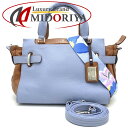 ペレボルサ PELLE BORSA 3WAYバッグ ショルダーバッグ アンミカコラボ レザー ブルー キャメル / 059850【中古】