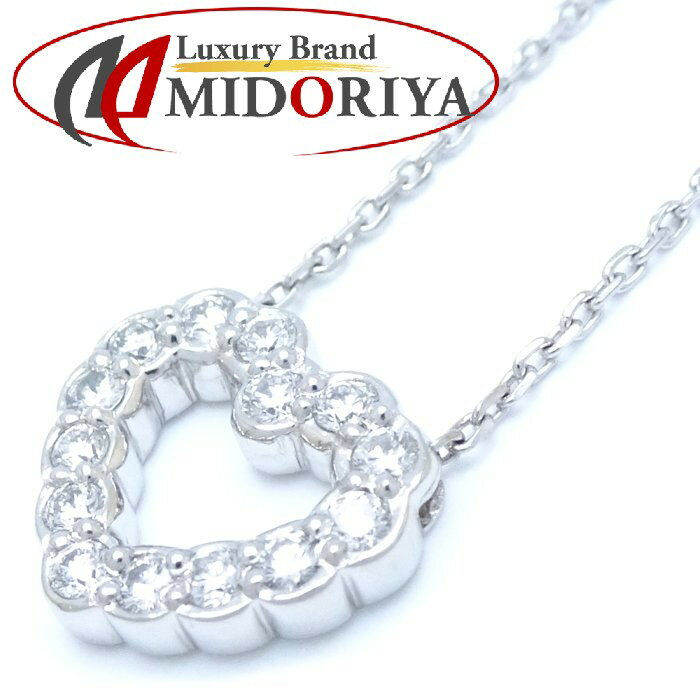 VENDOME Aoyama ヴァンドーム青山 ダイヤモンド ハート ネックレス ダイヤモンド0.28ct Pt950プラチナ xPt850プラチナ /290409【中古】【BJ】