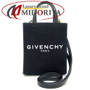 GIVENCHY ジバンシィ Gトートバーティカルミニ BB50R9B1F1001 ショルダーバッグ キャンバス xレザー ブラック/350688【中古】