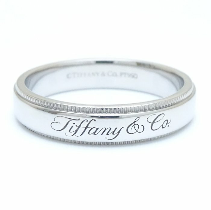 TIFFANY&Co. ティファニー ノーツバンドミルグレイン リング 指輪 4mm 14号 Pt950プラチナ /290612【中古】【BJ】 3