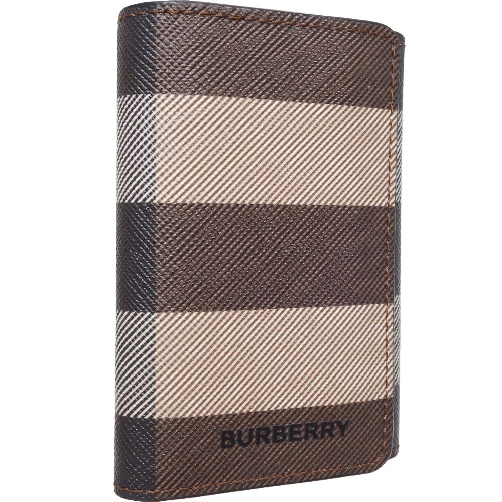 BURBERRY バーバリー ジャイアントチェック 6連 8052799 キーケース PVC xレザー ブラウン ブラック/083957【中古】 2