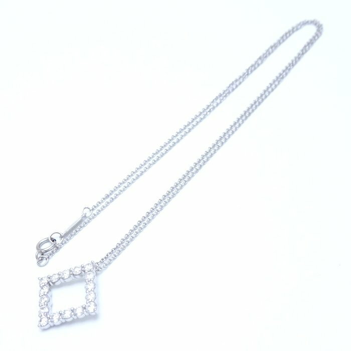 TIFFANY&Co. ティファニー オープンスクエア ネックレス ダイヤモンド Pt950プラチナ /290761【中古】【BJ】 3