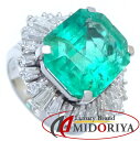 リング 指輪 エメラルド6.96ct ダイヤモンド1.70ct 10号 Pt900プラチナ /64960【中古】【FJ】
