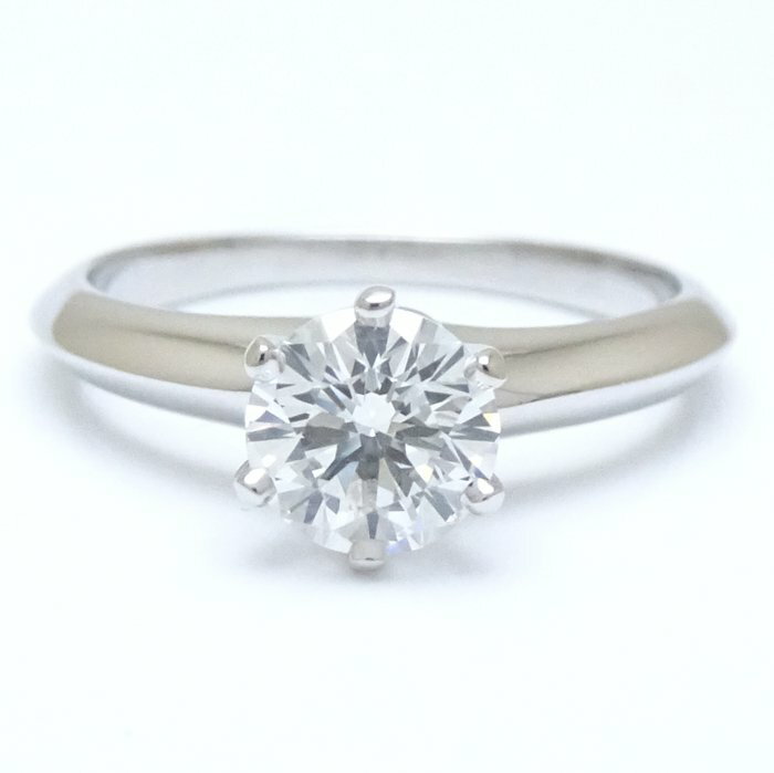 TIFFANY&Co. ティファニー ソリティア リング 指輪 一粒ダイヤモンド0.60ct H.VVS1 9号 ソリテール Pt950プラチナ /290829【中古】【BJ】 3