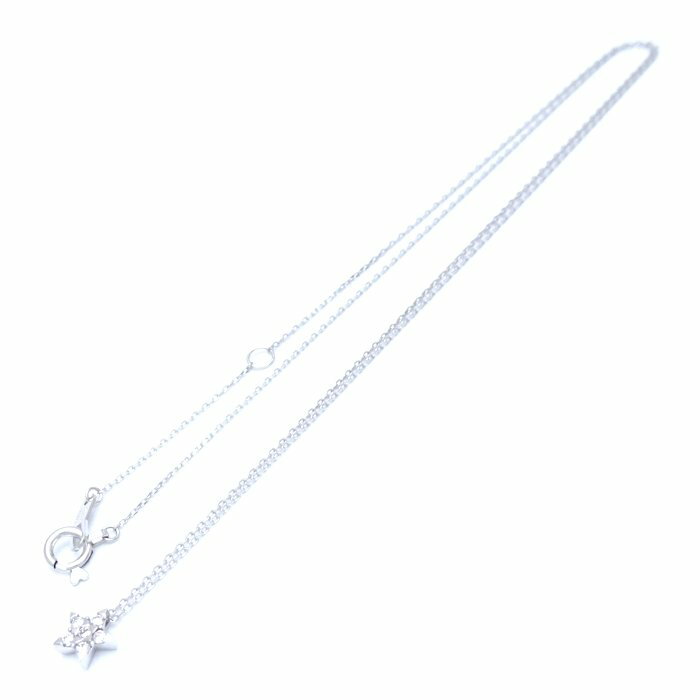 STAR JEWELRY スタージュエリー ダイヤモンド ネックレス 星モチーフ ダイヤモンド0.07ct K18WG ホワイトゴールド /291007【中古】【BJ】 3