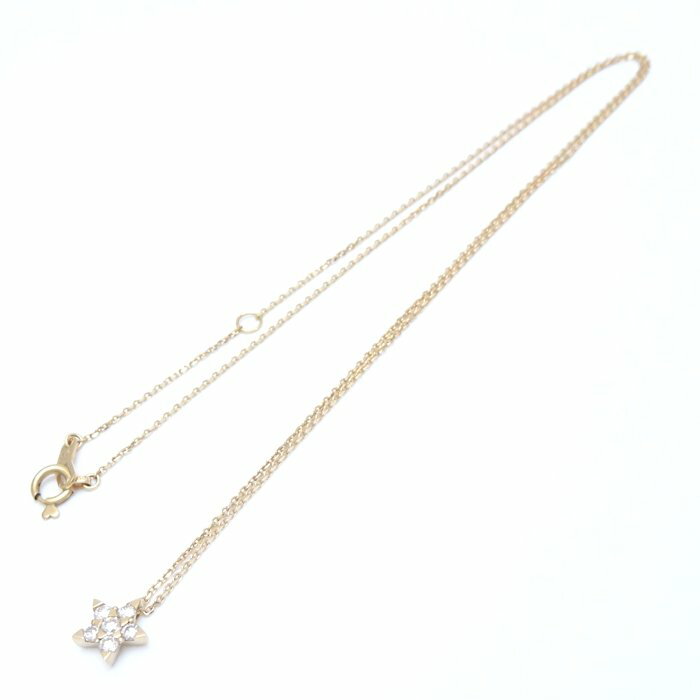 STAR JEWELRY スタージュエリー ダイヤモンド ネックレス 星モチーフ ダイヤモンド0.15ct K18YG イエローゴールド /291012【中古】【BJ】 3