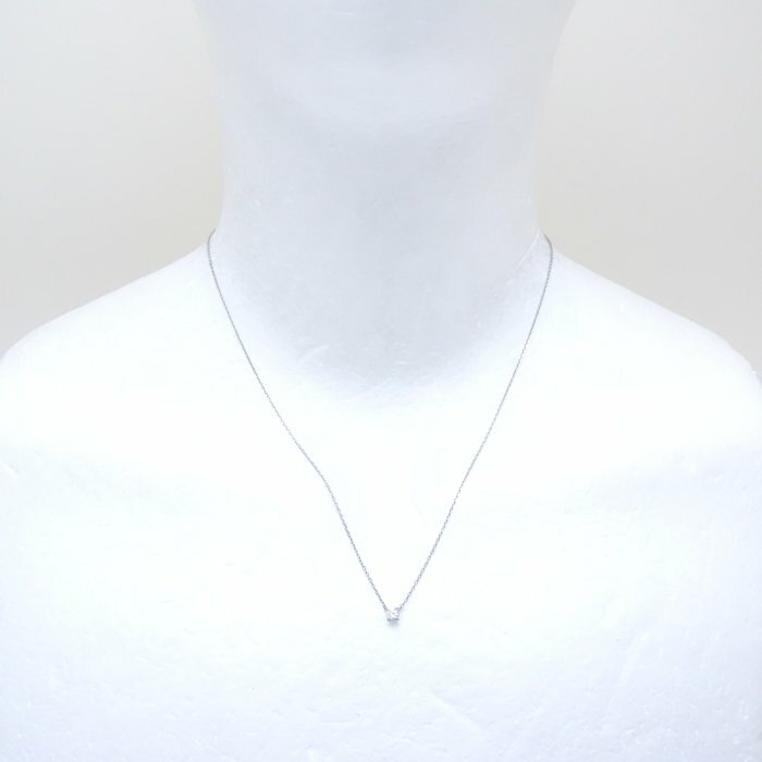 STAR JEWELRY スタージュエリー ダイヤモンド ネックレス 一粒ダイヤモンド0.08ct Pt950プラチナ /291014【中古】【BJ】