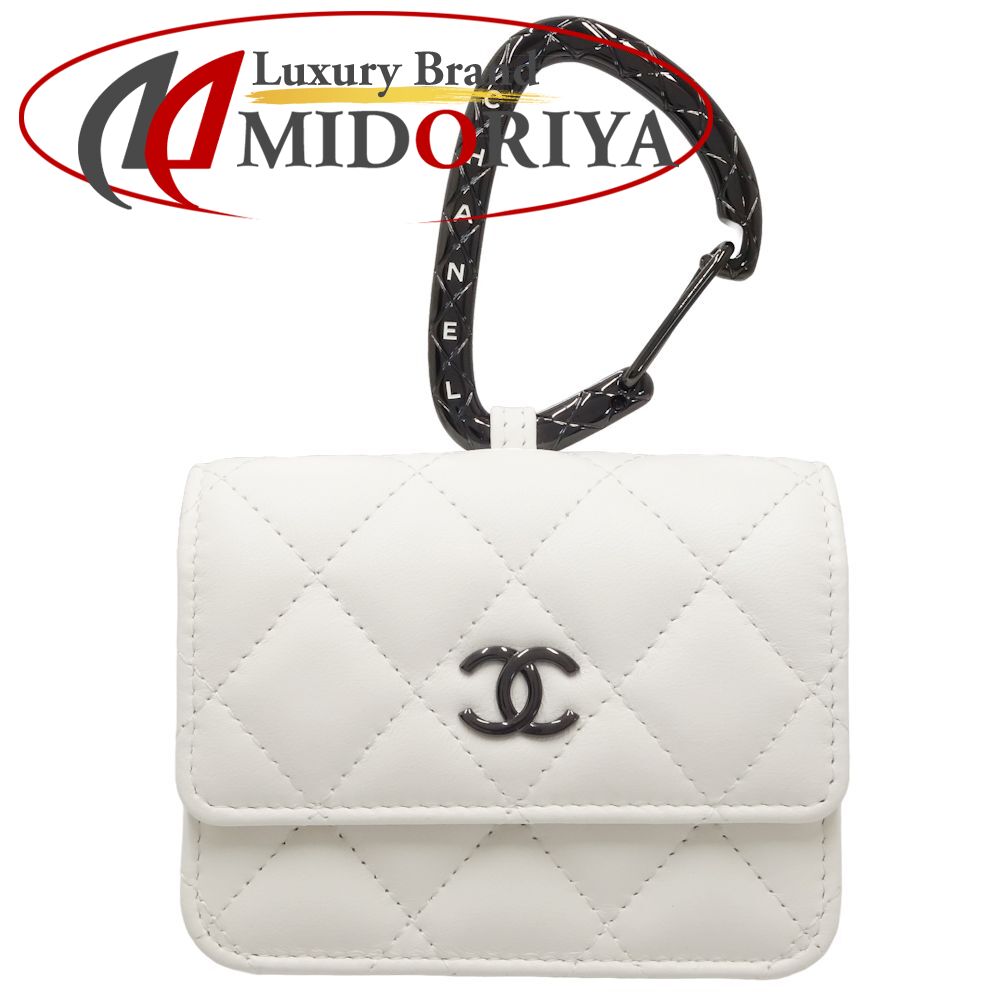 CHANEL シャネル マトラッセ ココマーク AP2397 ジュエルフック カードケース ラムスキン ホワイト/180216【中古】