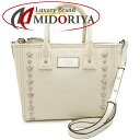 JIMMY CHOO ジミーチュウ ペガシS CXH211 ハンドバッグ スタースタッズ キャンバス xレザー NATURAL/251552【中古】(4)