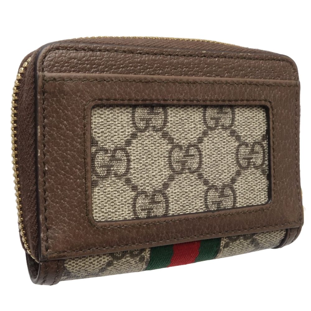 GUCCI グッチ オフィディア GGスプリーム GGカードケースウォレット 658552 カードケース キャンバス ベージュ エボニー/180299【中古】 3