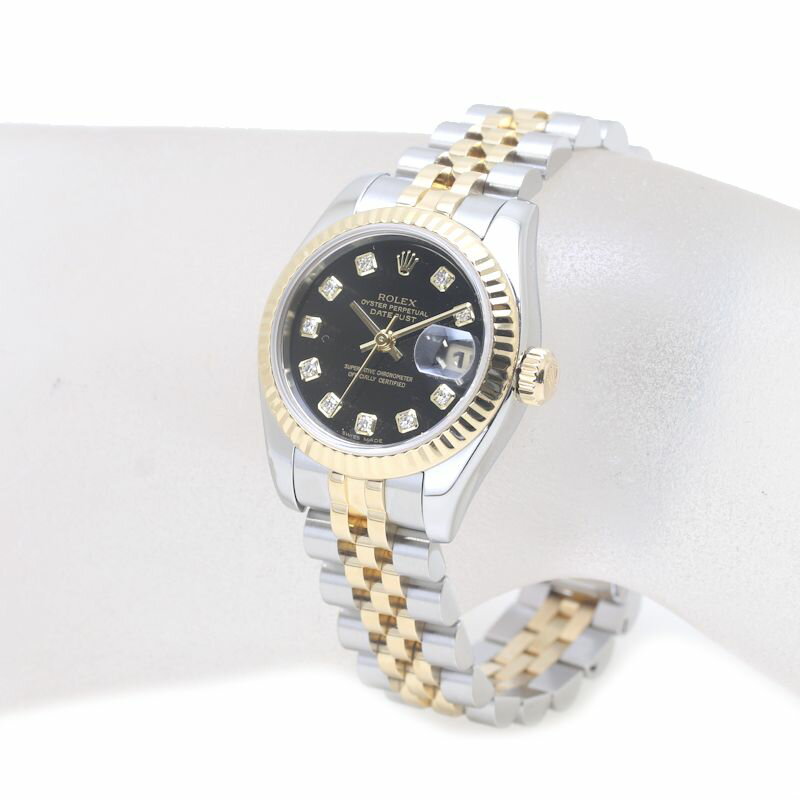 ROLEX ロレックス デイトジャスト 179173G 10Pダイヤモンド K18YG イエローゴールド xステンレススチール レディース /39401【中古】【腕時計】 2