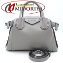 Givenchy ジバンシィ ANTIGONA SOFT スモール 2Wayバッグ トートバッグ レザー グレー/351206【中古】