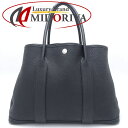 HERMES エルメス ガーデンパーティPM ハンドバッグ D刻 2019年 ネゴンダ ブラック/352003【中古】