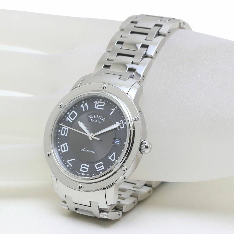HERMES エルメス クリッパー クラシック CP2.810.230/4964【磨き済】ステンレススチール メンズ /39781【中古】【腕時計】