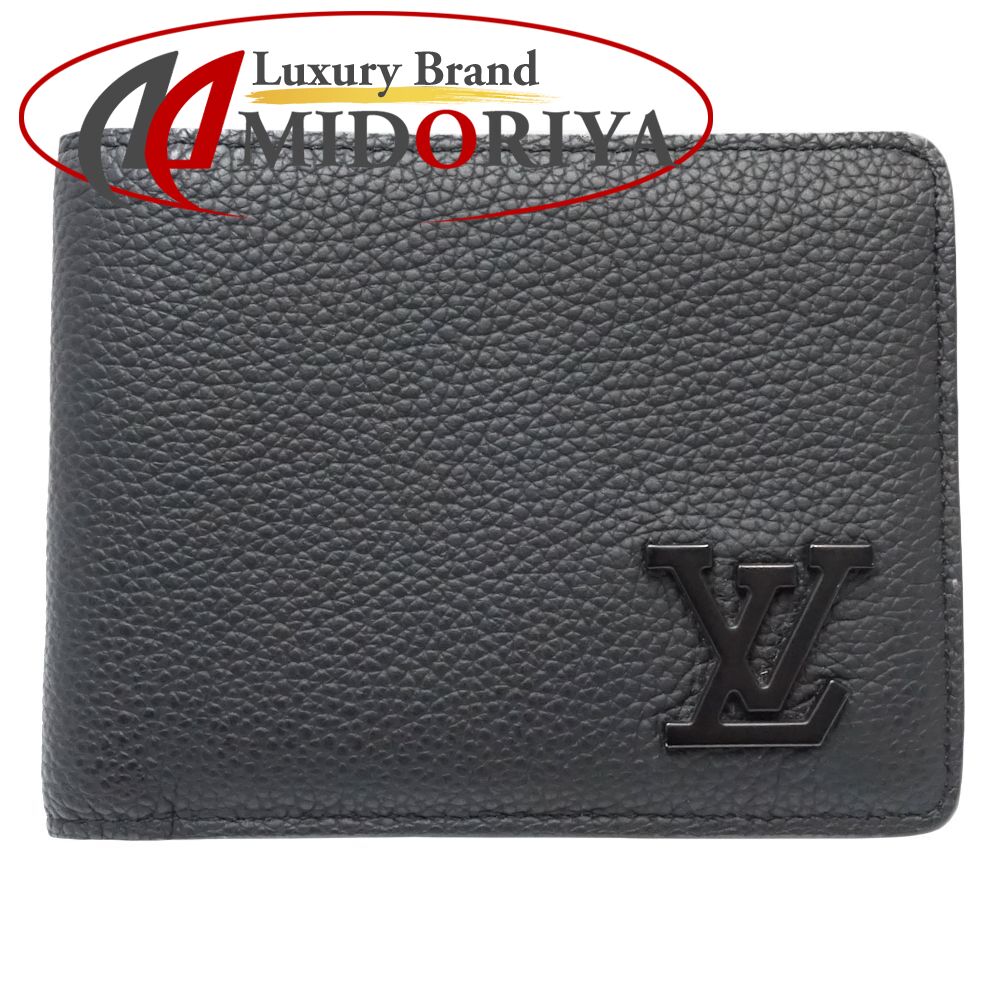 LOUIS VUITTON ルイヴィトン 札入れ M69829 ポルトフォイユ ミュルティプル アエログラム ブラック/181200【中古】