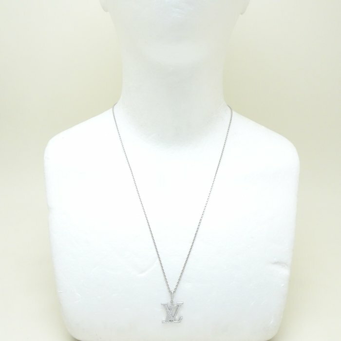 LOUIS VUITTON ルイヴィトン ペンダント LV GM ネックレス ダイヤモンド パンダンティフLV Q93670/293380【中古】【BJ】
