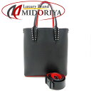 Christian Louboutin クリスチャンルブタン 3205221 ハンドバッグ 2WAY スタッズ レザー ブラック レッド/352338【中古】