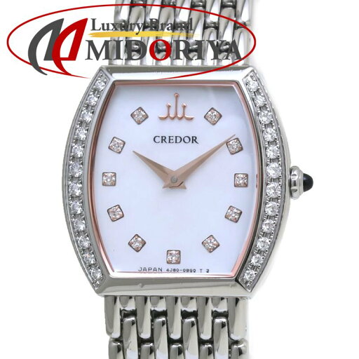 SEIKO セイコー クレドール シグノ GSAW983 4J80-0AY0 ベゼルダイヤモンド 11Pダイヤモンド【磨き済/電池交換済】ステンレススチール レディース /39904【中古】【腕時計】 SEIKO セイコー クレドール シグノ GSAW983 4J80-0AY0 ベゼルダイヤモンド 11Pダイヤモンド【磨き済/電池交換済】ステンレススチール レディース /39904【中古】【腕時計】