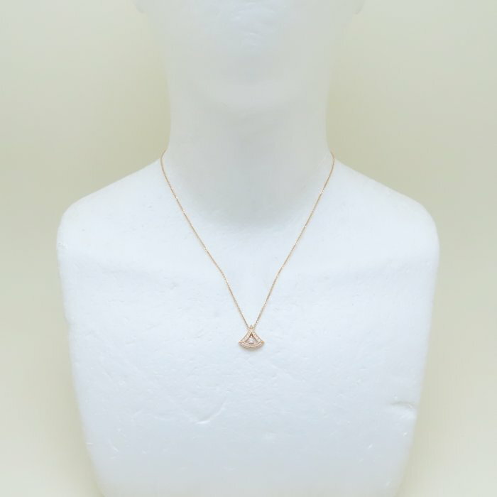 BVLGARI ブルガリ ディーヴァ ドリーム ネックレス ダイヤモンド 354363 K18PG ピンクゴールド /293652【中古】【BJ】