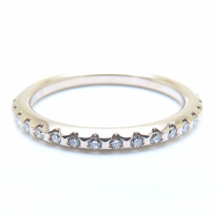 Kashikey カシケイ ダイヤモンド リング 指輪 ハーフエタニティ ブラウンダイヤモンド0.10ct 11号 K18BG ブラウンゴールド /293713【中古】【BJ】