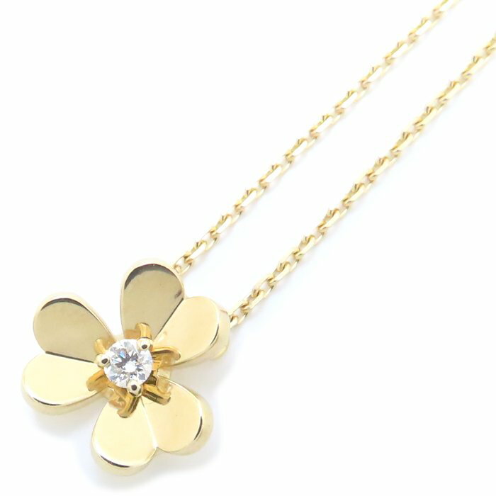 Van Cleef & Arpels ヴァンクリーフ＆アーペル フリヴォル ネックレス ミニモデル 1Pダイヤモンド VCARP0J100 K18YG イエローゴールド /293800【中古】【BJ】のサムネイル