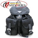PRADA プラダ 1BZ811 リュック・バックパック ナイロン ブラック/352476【中古】