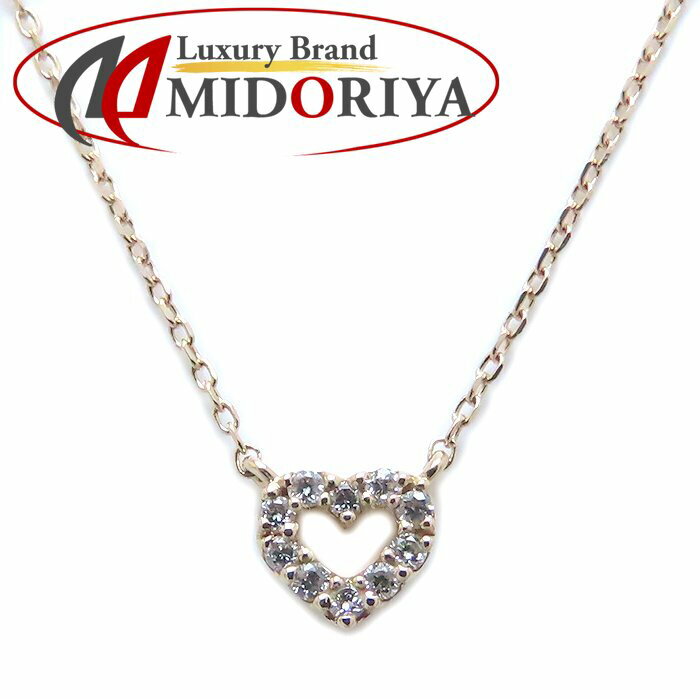 VENDOME Aoyama ヴァンドーム青山 ハート ネックレス ダイヤモンド K18PG ピンクゴールド /294193【中古】【BJ】