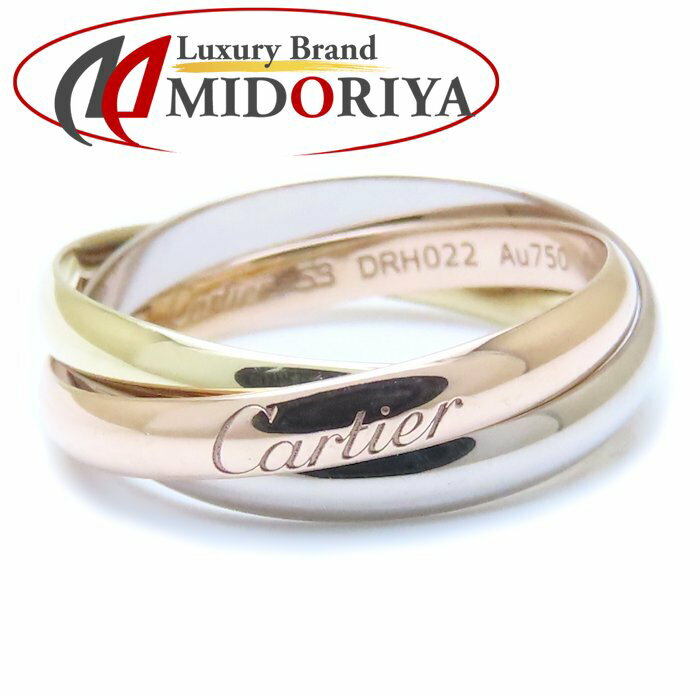 CARTIER カルティエ トリニティ リング 指輪 #53 13号 3連 K18スリーカラーゴール ...