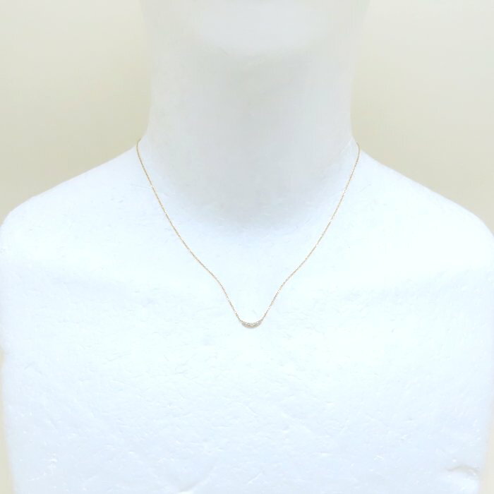 NOJESS ノジェス ダイヤモンド ネックレス ダイヤモンド0.03ct K18YG イエローゴールド レディース /294550【中古】【BJ】