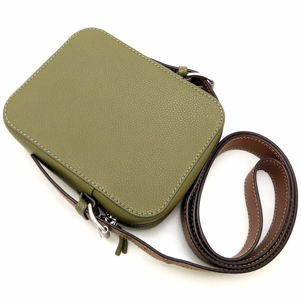 MARC JACOBS マークジェイコブス シグネット ステッチ フレーム クロスボディバッグ H135L01RE21 ショルダーバッグ レザー カーキ ブラウン レディース /353065【中古】